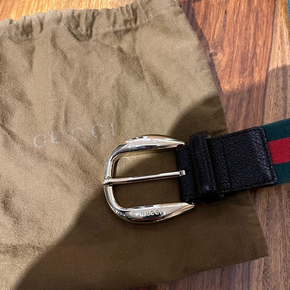 Authentic Gucci belt with Gucci Web strap in green and red, size 95 - Picture 3 of 3